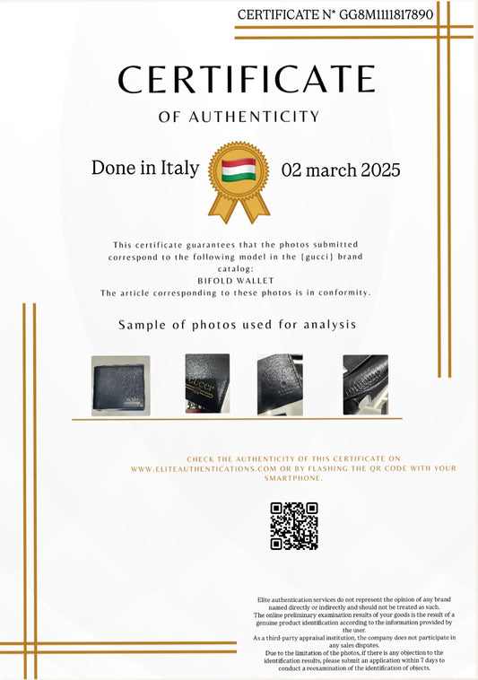 AUTHENTICITY CERTIFICATE