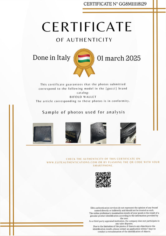 AUTHENTICITY CERTIFICATE