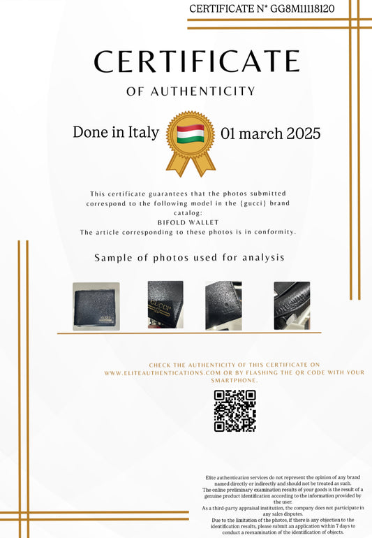 AUTHENTICITY CERTIFICATE