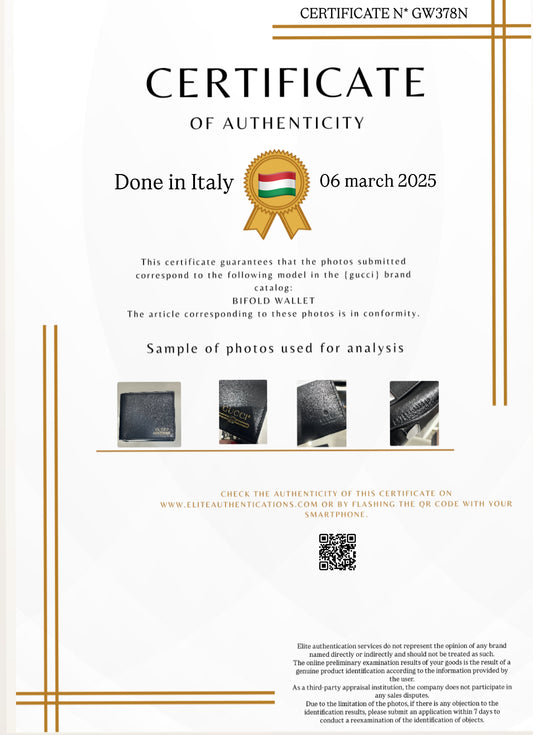AUTHENTICITY CERTIFICATE