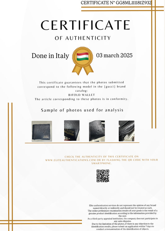 AUTHENTICITY CERTIFICATE