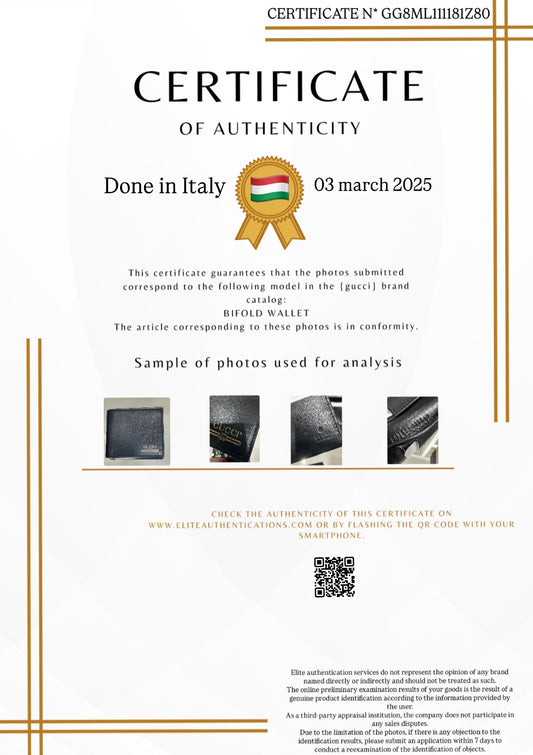 AUTHENTICITY CERTIFICATE