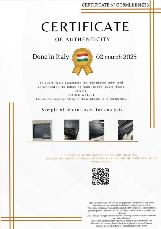 AUTHENTICITY CERTIFICATE