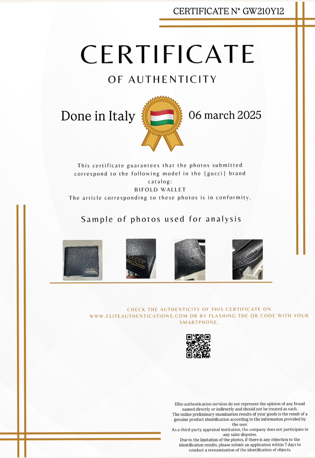 AUTHENTICITY CERTIFICATE