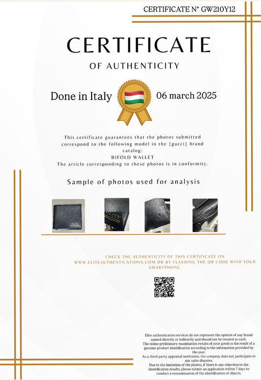 AUTHENTICITY CERTIFICATE