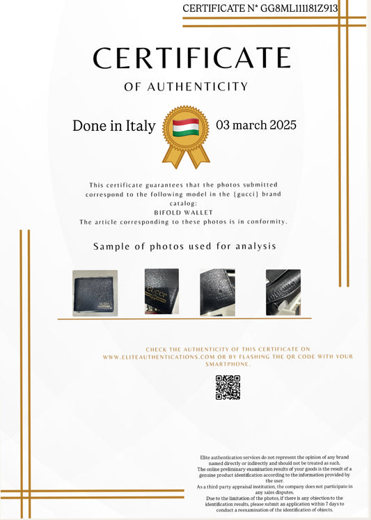 AUTHENTICITY CERTIFICATE