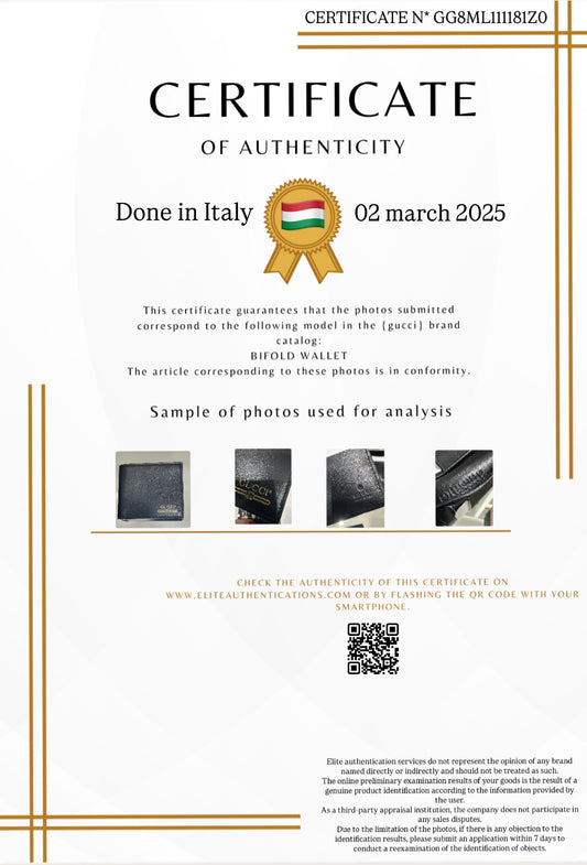 AUTHENTICITY CERTIFICATE