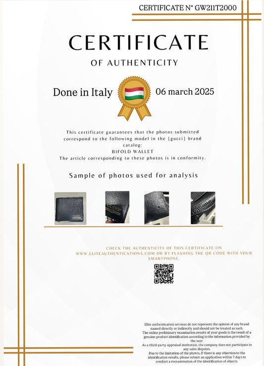 AUTHENTICITY CERTIFICATE