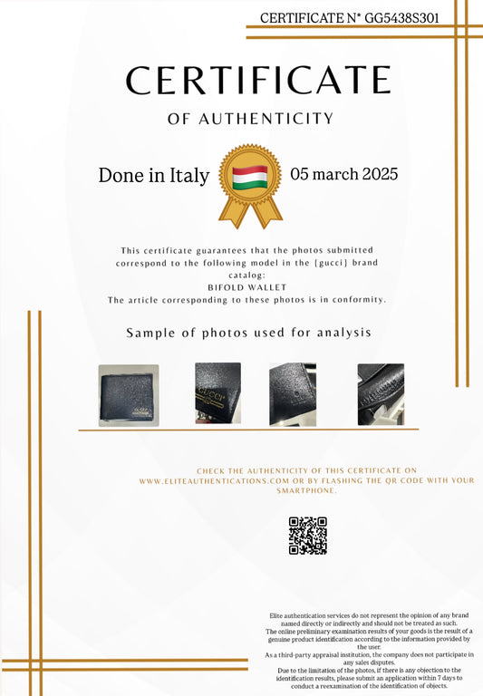 AUTHENTICITY CERTIFICATE