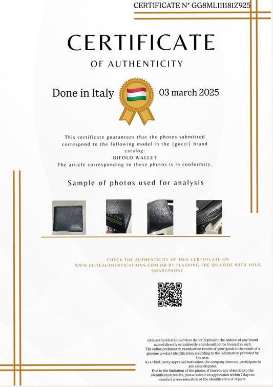 AUTHENTICITY CERTIFICATE