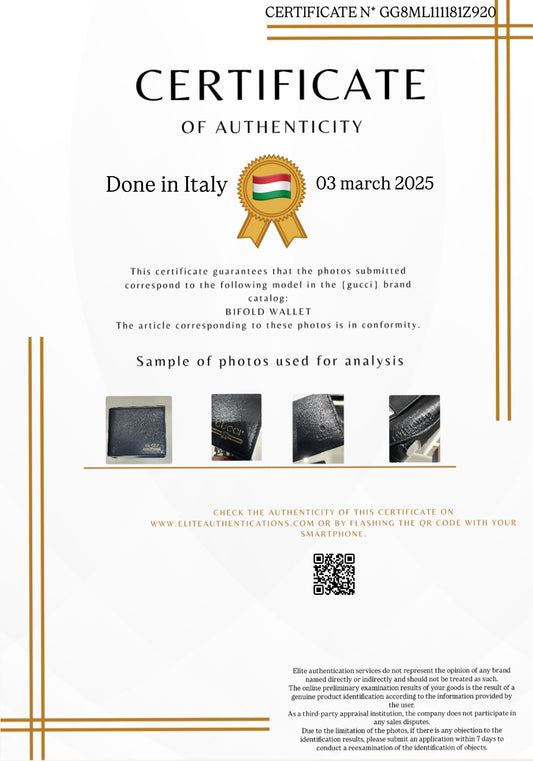 AUTHENTICITY CERTIFICATE
